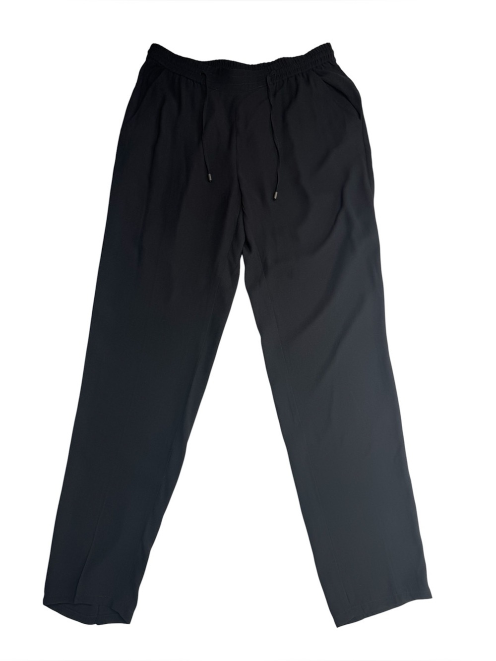 Eileen Fisher 100% Silk Ankle Pant with Draw String Waist Size Small